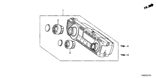 2014 Honda Civic Dial Set, Fan *NH571L* (BRIGHT SILVER) Diagram for 79602-TR6-A41ZB