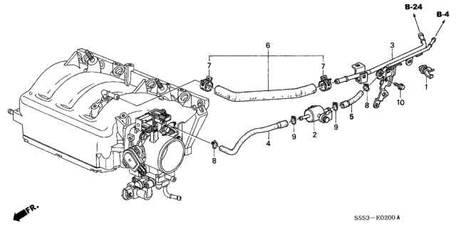 2002 Honda Civic Install Pipe - Tubing Diagram
