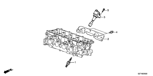 2011 Honda CR-Z Spark Plug (Dk20Pr-D13) (Denso) Diagram for 12290-RTW-004