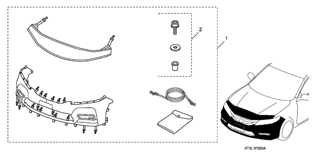 2016 Honda Accord Hardware Kit Diagram for 08P35-T3L-100R1