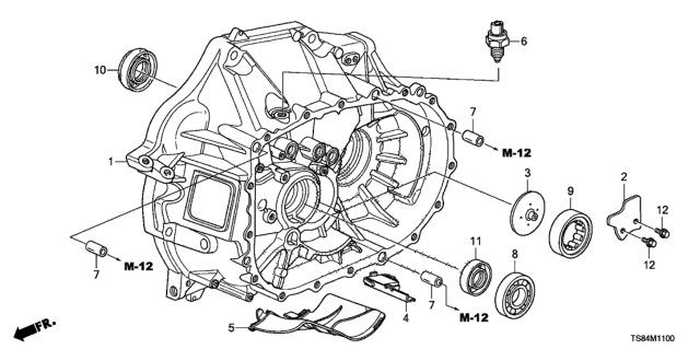 2013 Honda Civic MT Clutch Case (2.4L) Diagram