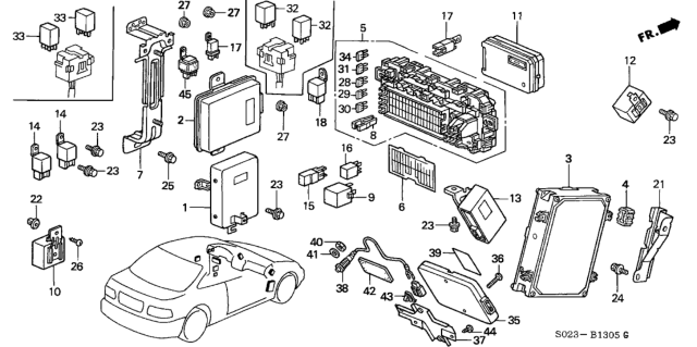 1997 Honda Civic Controller, Cruise (Automatic) Diagram for 36700-S01-A11