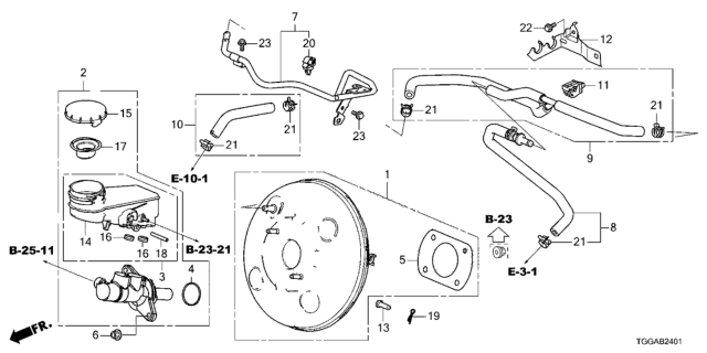 2021 Honda Civic Nut-Washer (8MM) Diagram for 46197-SHJ-A01