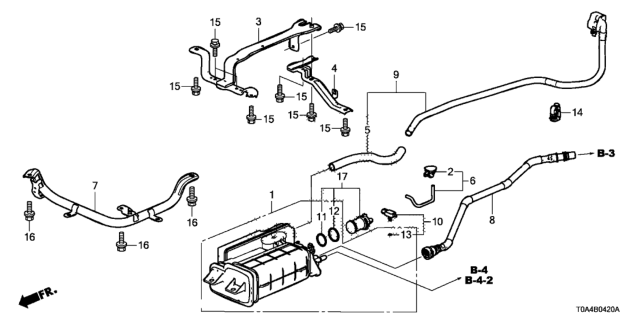 2016 Honda CR-V Set, Canister Assembly Diagram for 17011-T0A-A01