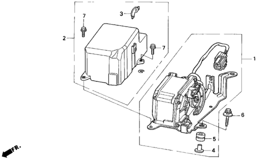 1993 Honda Del Sol Cover, Actuator Diagram for 36621-P28-A00