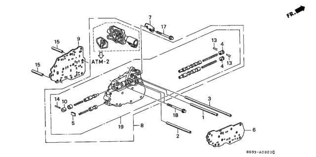 1997 Honda Civic Pipe (8X105) Diagram for 22741-P4R-000