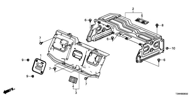 2015 Honda Accord Hybrid Cover Comp,Ipu FR Diagram for 1D930-5K1-A00