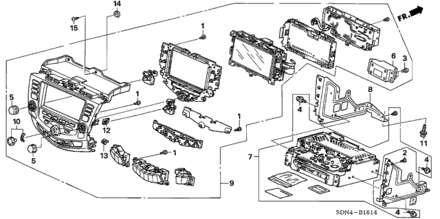 2006 Honda Accord Center Module (Alpine) (NAVI) Diagram
