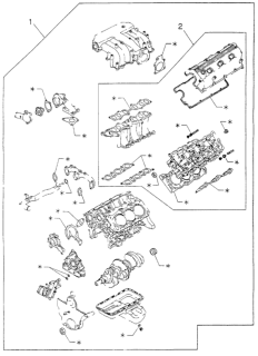 1997 Honda Passport Engine Gasket Set Diagram