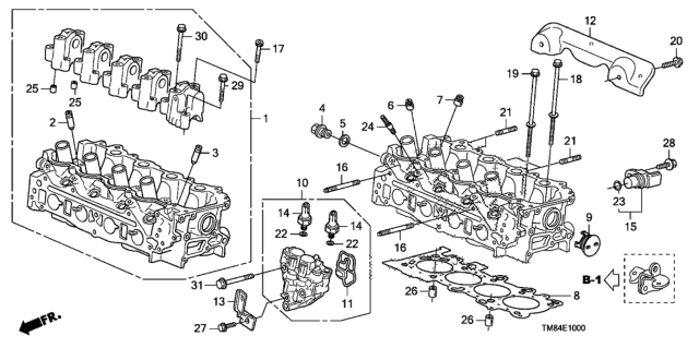 2011 Honda Insight Cylinder Head Diagram