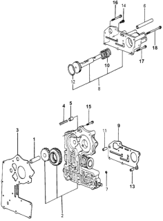 1979 Honda Accord Body Assembly, Valve Diagram for 27000-689-900