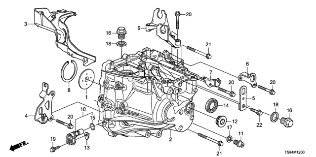 2012 Honda Civic MT Transmission Case (2.4L) Diagram
