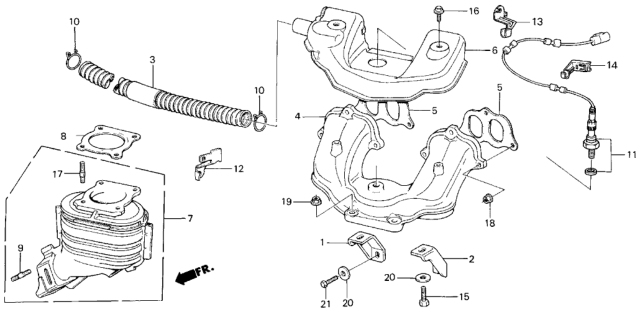 1985 Honda Civic Exhaust Manifold Diagram