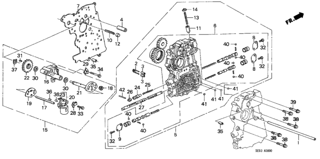 1987 Honda Accord Body Assembly, Main Valve Diagram for 27000-PF4-613