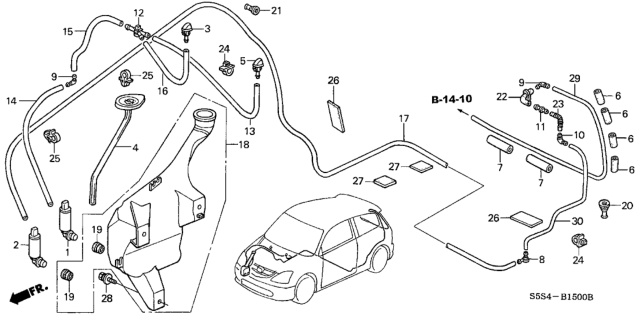 2005 Honda Civic Y-Joint (One-Way Valve) Diagram for 76830-S6D-E01