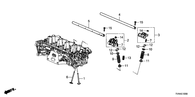 2020 Honda Accord Arm Assembly Rocker Diagram for 14625-59B-000