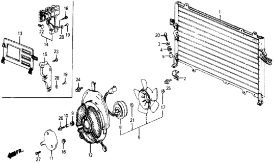 1984 Honda Civic Motor, Cooling Fan Diagram for 38612-SB2-013