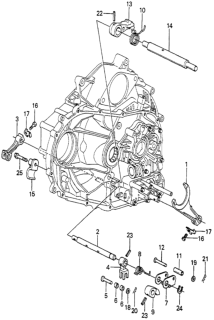 1979 Honda Prelude HMT Shift Lever Shaft Diagram