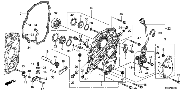 2010 Honda Fit Sensor Assembly, Position Diagram for 28900-RCT-024