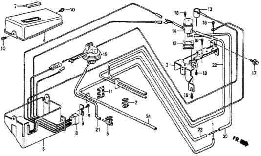 1983 Honda Prelude Clamp, Control Box Tube (No.2) Diagram for 18723-PC6-660