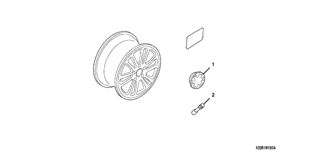 2005 Honda Accord Wheel, Alloy (16") (Ss6-Tri) Diagram for 08W16-SDB-101A