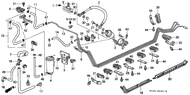 1995 Honda Accord Fuel Pipe Diagram