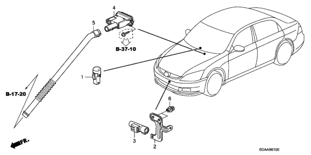 2007 Honda Accord A/C Sensor Diagram