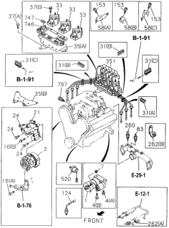 1995 Honda Passport Coil Assembly, Ignition Diagram for 8-10472-401-0
