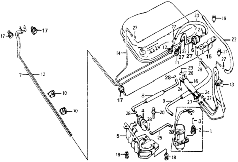 1978 Honda Accord Pipe B, Vent Diagram for 17727-671-670