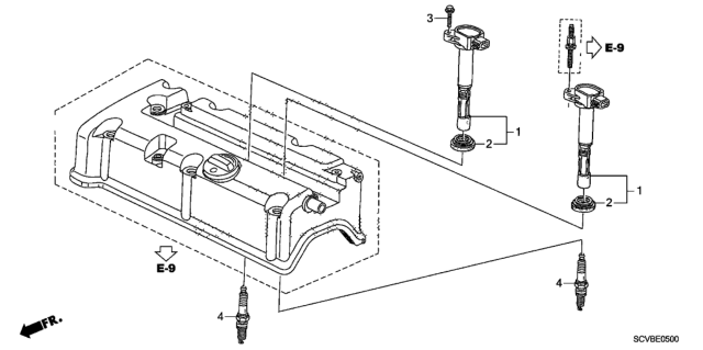 2011 Honda Element Plug Hole Coil - Plug Diagram