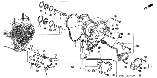 1999 Honda Accord Cover, Position Sensor Diagram for 21720-P6H-000