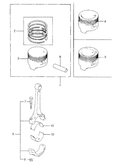 1982 Honda Civic Bearing G, Connecting Rod (Red) (Daido) Diagram for 13217-PC1-003