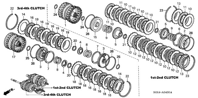 2000 Honda Odyssey O-Ring (116.7X2.2) (F.C.C.) Diagram for 91303-P7T-003