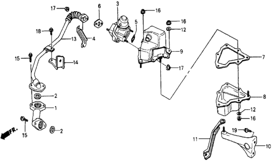 1987 Honda Civic Stay, Air Suction Pipe Diagram for 18793-PE4-300
