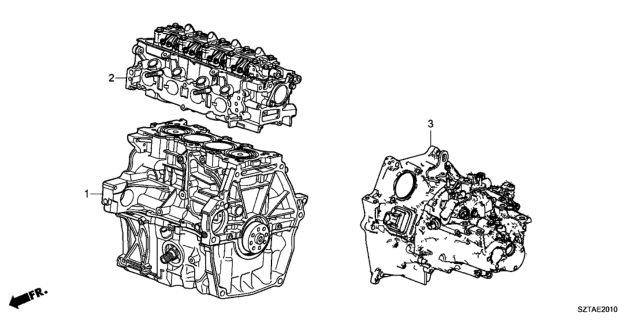 2016 Honda CR-Z General Assembly, Cylinder Head Diagram for 10003-RTW-A01