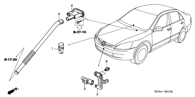 2005 Honda Accord A/C Sensor Diagram