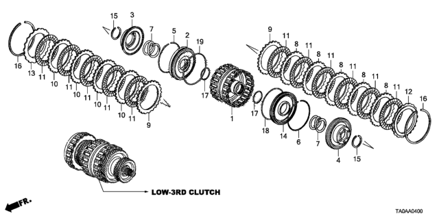 2012 Honda Accord AT Clutch (Low-3rd) (L4) Diagram