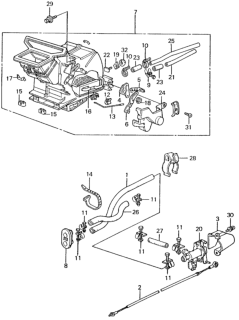 1981 Honda Civic Heater Unit - Water Hose Diagram