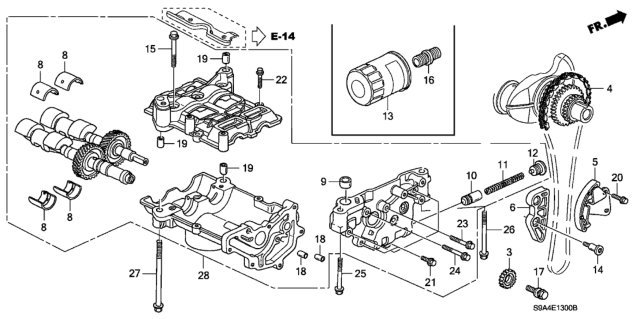 2003 Honda CR-V Oil Pump Diagram