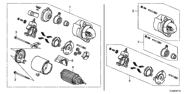 2021 Honda CR-V Starter Motor Assembly Diagram for 31200-5AA-A11