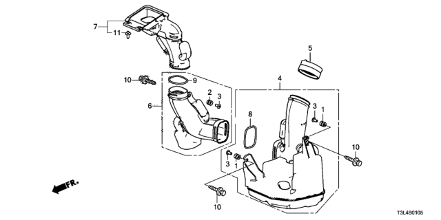 2013 Honda Accord Resonator Chamber (L4) Diagram