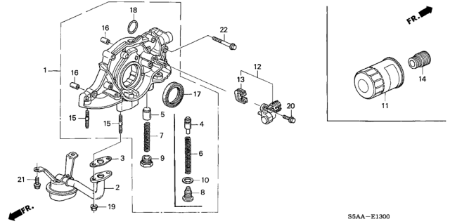 2004 Honda Civic Oil Pump - Oil Strainer Diagram