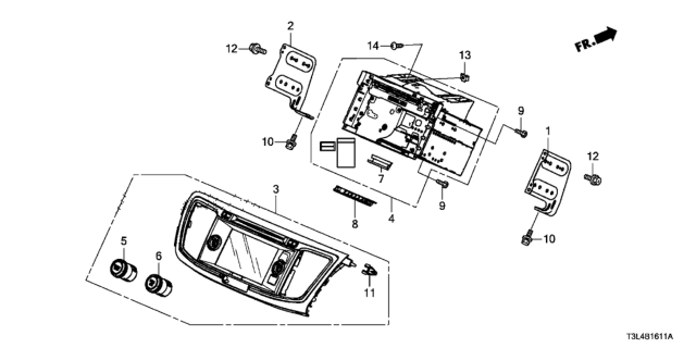 2015 Honda Accord Display Diagram for 39101-T2A-A84RM