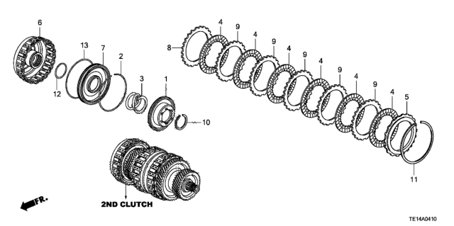 2012 Honda Accord AT Clutch (2nd) (L4) Diagram