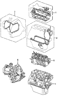 1983 Honda Accord Gasket Kit - Engine Assy.  - Transmission Assy. Diagram