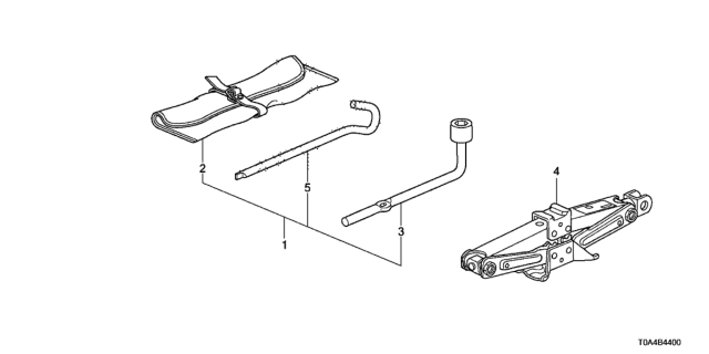 2014 Honda CR-V Tools - Jack Diagram