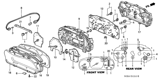 1999 Honda Odyssey Meter Components Diagram
