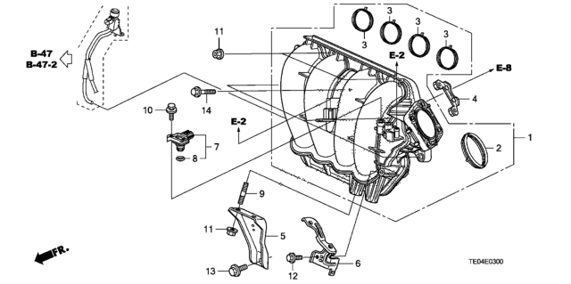 2011 Honda Accord Intake Manifold (L4) Diagram