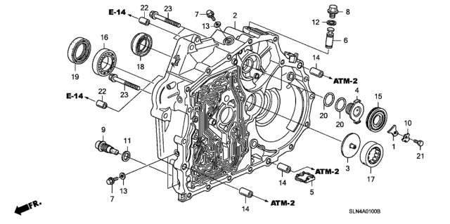 2008 Honda Fit Bearing, Ball (40X68X7.5) Diagram for 91001-PRP-004