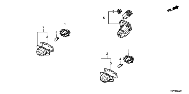 2014 Honda CR-V License Light - Rear Camera Diagram